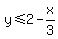y+%3C=+2+-+x%2F3