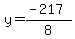 y+=+%28-+217%29%2F8