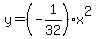 y+=+%28-1%2F32%29x%5E2
