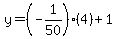 y+=+%28-1%2F50%29%284%29+%2B+1