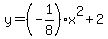 y+=+%28-1%2F8%29x%5E2%2B2