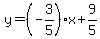 y+=+%28-3%2F5%29x%2B9%2F5