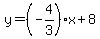 y+=+%28-4%2F3%29x%2B8