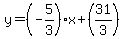 y+=+%28-5%2F3%29x+%2B+%2831%2F3%29