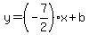 y+=+%28-7%2F2%29x+%2B+b