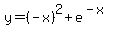 y+=+%28-x%29%5E2+%2B+e%5E%28-x%29