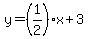 y+=+%281%2F2%29+x+%2B+3