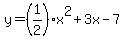 y+=+%281%2F2%29x%5E2%2B3x-7
