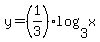 y+=+%281%2F3%29log%283%2Cx%29
