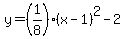 y+=+%281%2F8%29%28x-1%29%5E2-2
