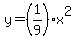 y+=+%281%2F9%29x%5E2