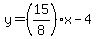 y+=+%2815%2F8%29x-4