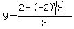 y+=+%282%2B-2sqrt%283%29%29%2F2