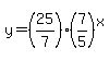 y+=+%2825%2F7%29%2A%287%2F5%29%5Ex