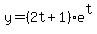 y+=+%282t+%2B+1%29e%5Et