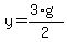 y+=+%283%2Ag%29%2F2