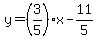y+=+%283%2F5%29%2Ax+-+11%2F5