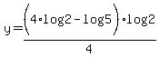 y+=+%284%2Alog%282%29-log%285%29%29%2F4%2Alog%282%29+