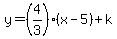 y+=+%284%2F3%29+%2A+%28x-5%29+%2B+k
