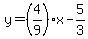 y+=+%284%2F9%29x-5%2F3