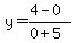 y+=+%284-0%29%2F%280%2B5%29