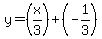 \"y+=+%28x%2F3%29+%2B+%28-1%2F3%29\"