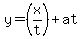 y+=+%28x%2Ft%29+%2B+at