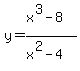 y+=+%28x%5E3+-+8%29%2F%28x%5E2+-+4%29