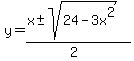 y+=+%28x+%2B-+sqrt%2824-3x%5E2%29%29%2F%282%29+