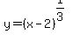 y+=+%28x-2%29%5E%281%2F3%29