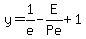 y+=++1%2Fe+-+E%2FPe%2B1