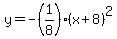y+=+-%281%2F8%29%28x%2B8%29%5E2