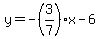 y+=+-%283%2F7%29x-6