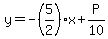 y+=+-%285%2F2%29x%2BP%2F10