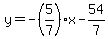 y+=+-%285%2F7%29x+-+54%2F7