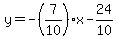 y+=+-%287%2F10%29x+-+24%2F10