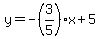 y+=+-+%283%2F5%29+x%2B5