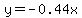 y+=+-+0.44x