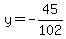 y+=+-+45%2F102