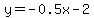 y+=+-0.5x+-+2