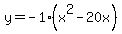 y+=+-1%28x%5E2+-+20x%29