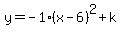 y+=+-1%28x-6%29%5E2%2Bk