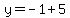 y+=+-1%2B5