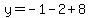 y+=+-1-2%2B8