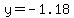 y+=+-1.18