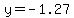 y+=+-1.27