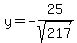 y+=+-25%2Fsqrt%28217%29