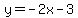 y+=+-2x-3