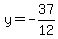 y+=+-37%2F12