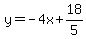 y+=+-4x%2B18%2F5